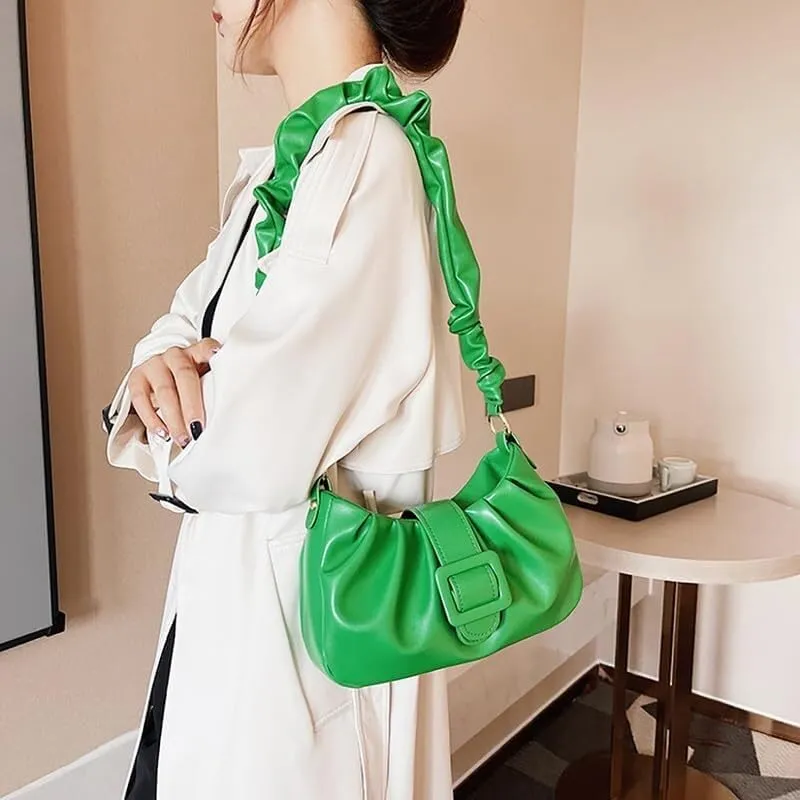 Pleated Underarm Shoulder Bags Women's Personalized Handbag Purses Fashion Cloud