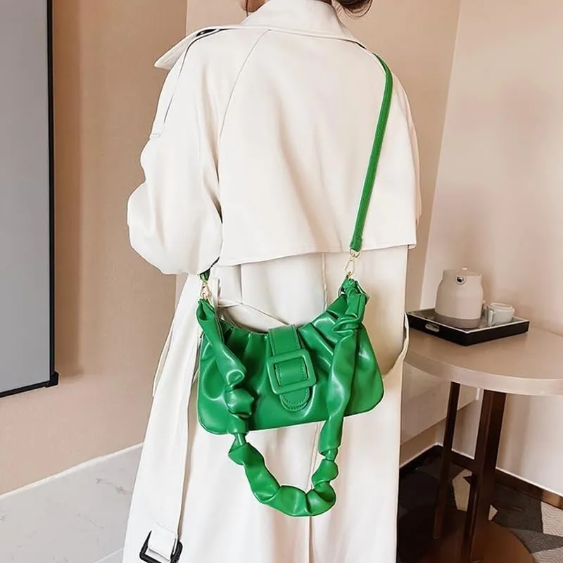 Pleated Underarm Shoulder Bags Women's Personalized Handbag Purses Fashion Cloud