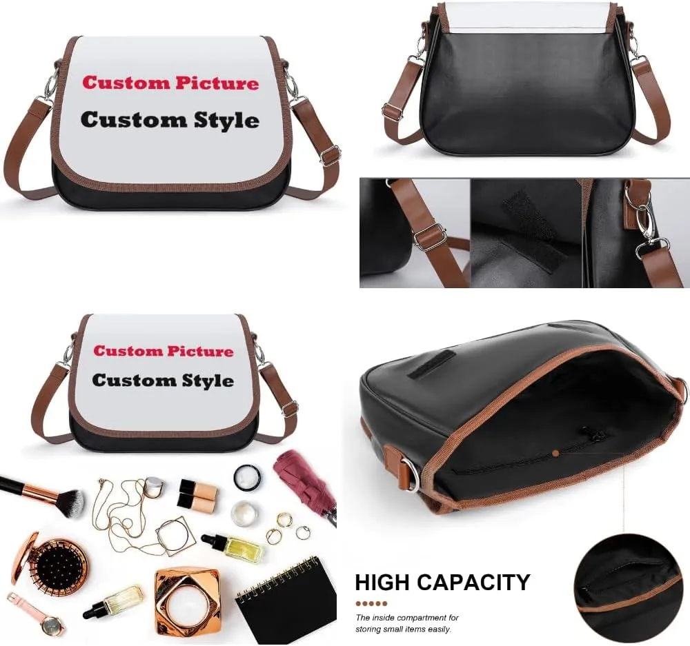 Polynesian Leather Bag Custom Tribal Vintage Pattern Printed Leather Crossbody Bag Pattern Party Fashion Women'S Bag