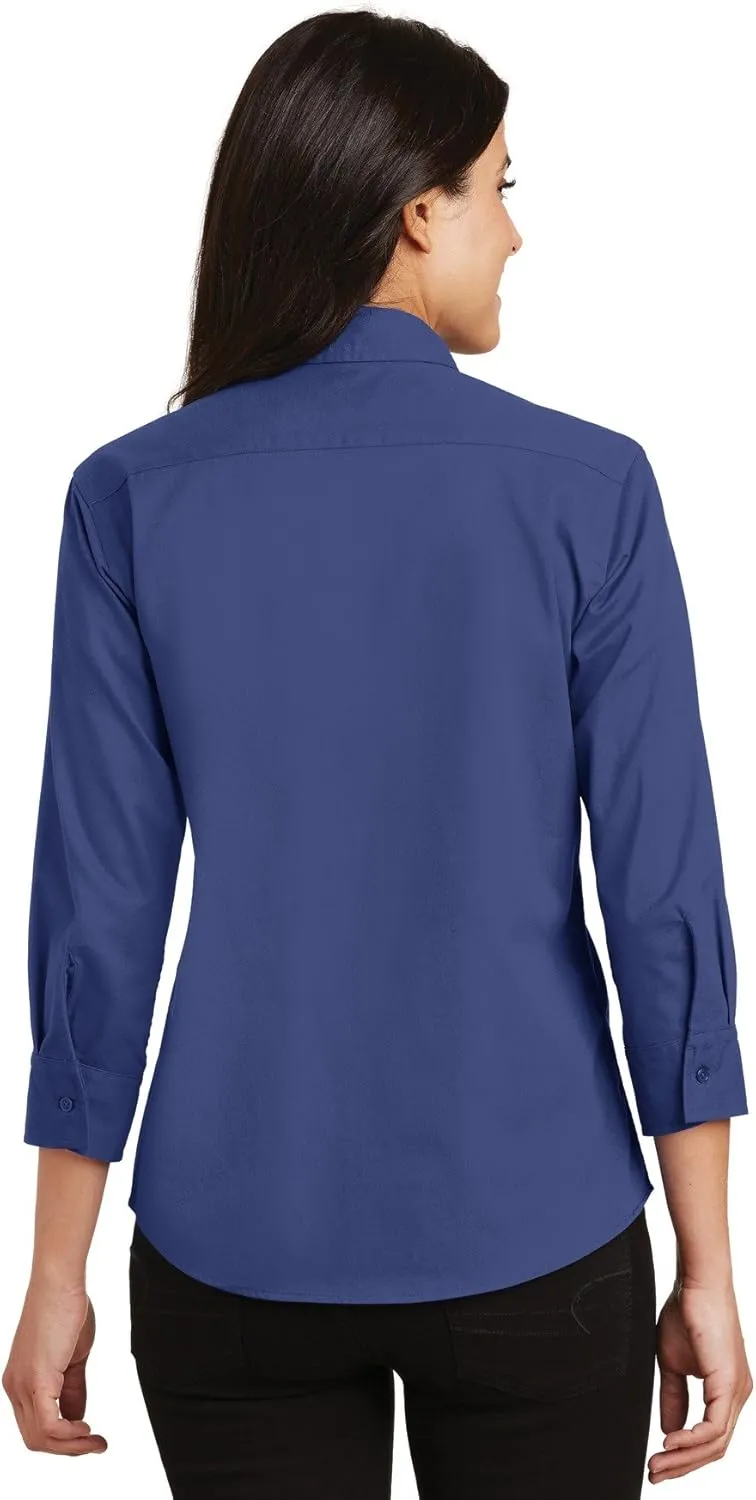 Port Authority Women's 3/4-Sleeve Easy Care Button-Down Shirt