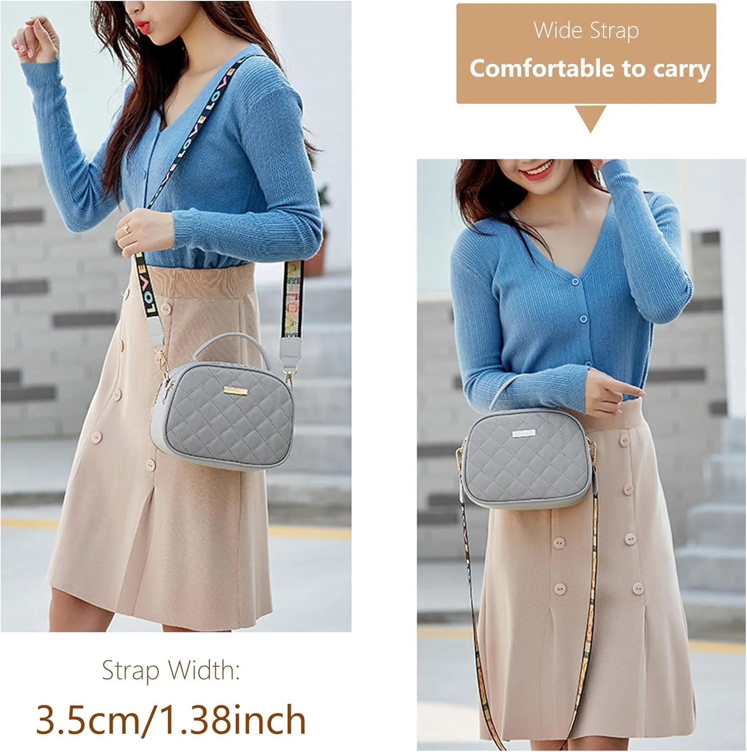 PORT&LOTUS Small Handbags for Women Fashion Top-handle Women's Bags Crossbody Purses for Women