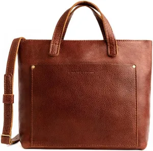 Portland Leather Goods Medium Crossbody Zipper Tote for Women – Handmade from the Finest Full-Grain Hides