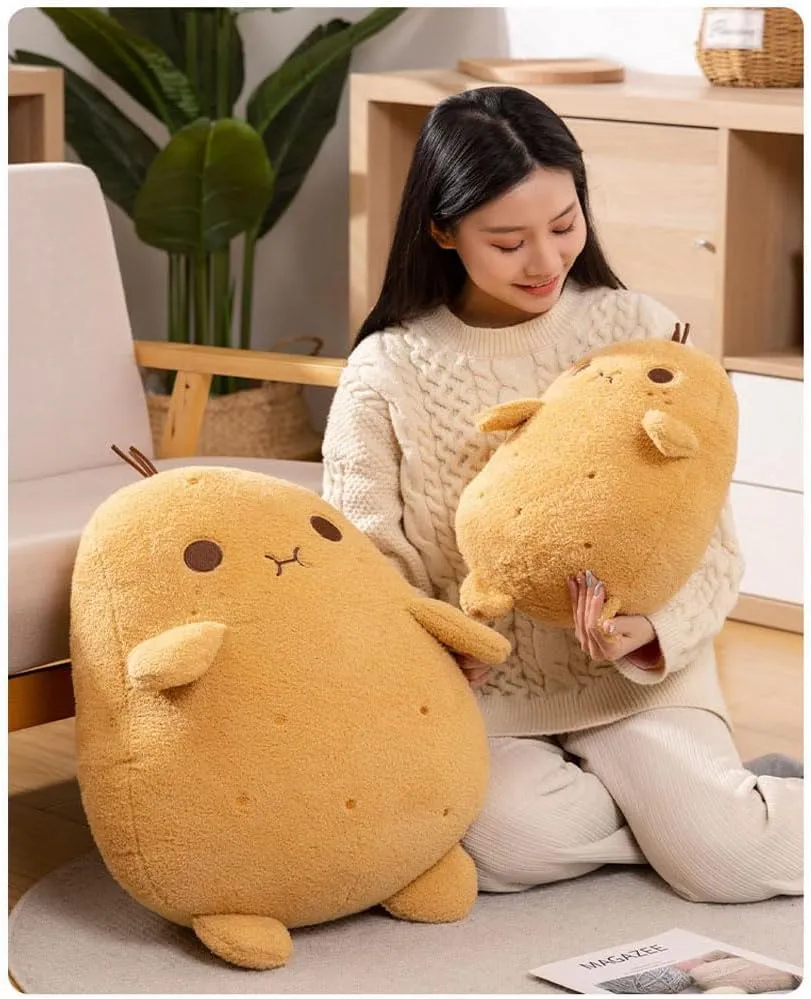 Potato Plush, 13.7inch Kawaii Stuffed Potato Pillow Soft Cute Potato Plushie Pillow,Funny Food Plush Pillows Doll for Kids Gifts Home Decor Party