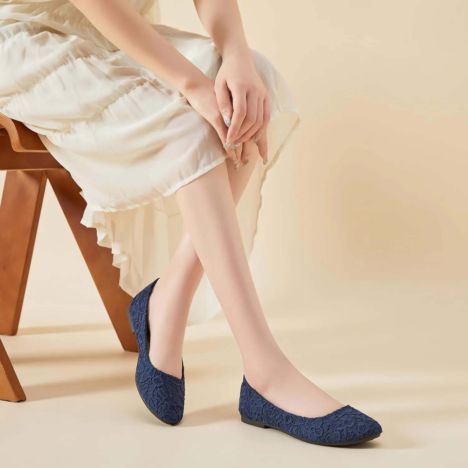 POVOGER Loafers for Women Slip on Shoes Flats Shoes Round Toe Flats for Women Comfortable Womens Dressy Ballet Flats
