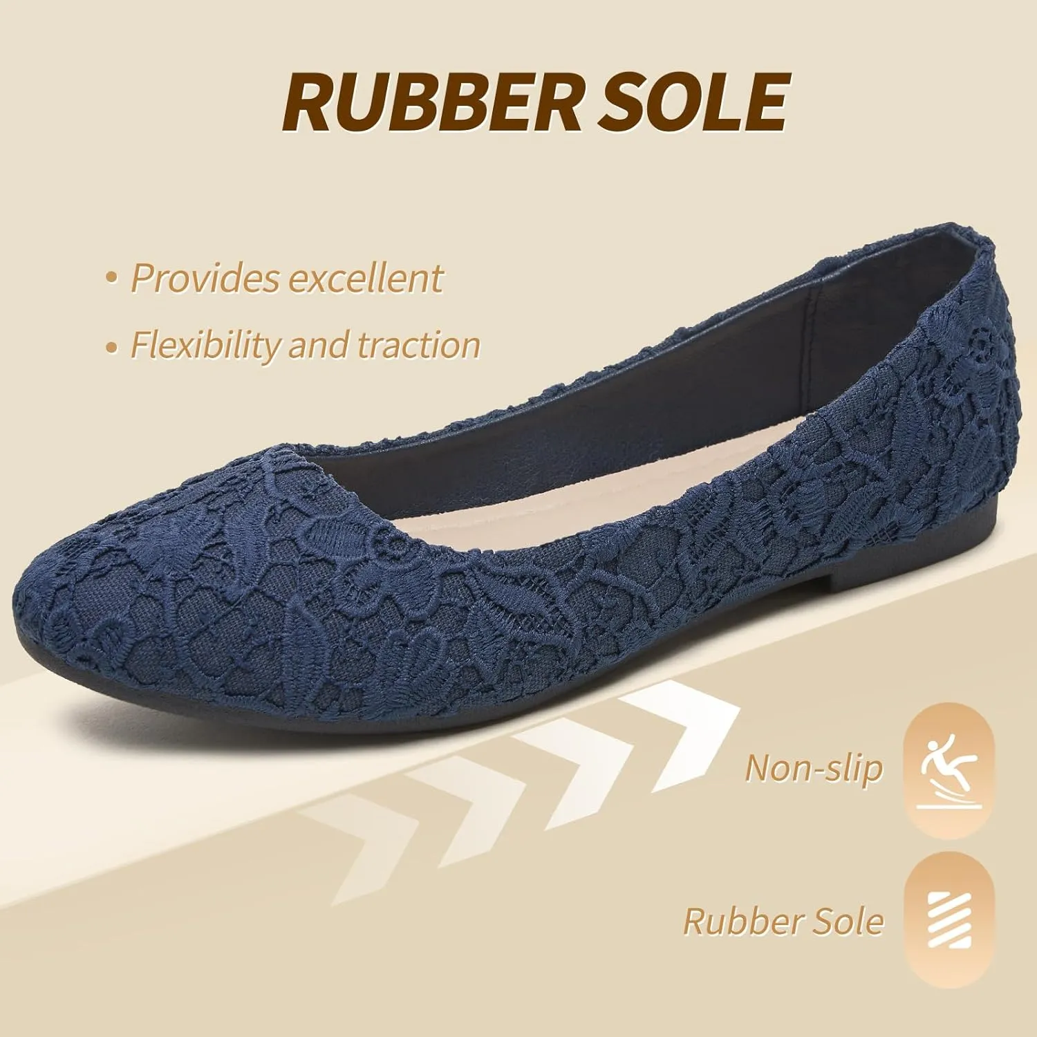 POVOGER Loafers for Women Slip on Shoes Flats Shoes Round Toe Flats for Women Comfortable Womens Dressy Ballet Flats