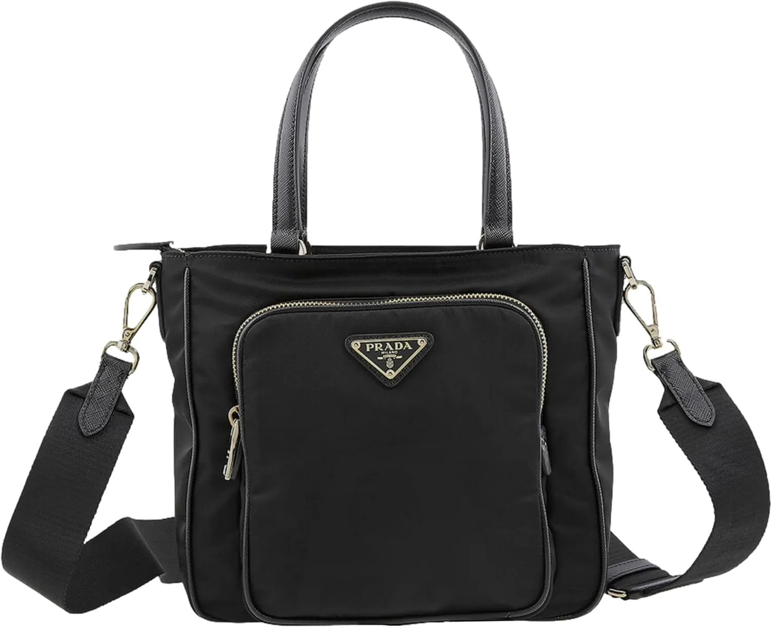 Prada Re-edition Nylon Saffiano Leather Tote Bag