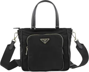 Prada Re-edition Nylon Saffiano Leather Tote Bag