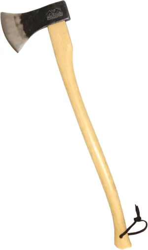 Prandi Axes Professional C45 Forged Carbon Steel Hatchet - Hickory Handle with Leather String - Ideal for Firewood, Splitting, and Chopping - 31.5" L x 8.58" W, 1600g Head 3.035.16.TH - No Sheath