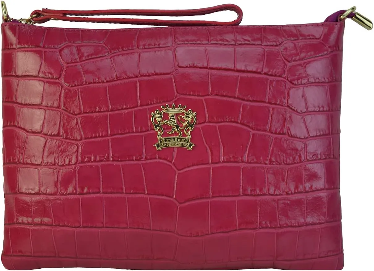 Pratesi Leather Bag for Women Rufina K253/28 Woman Bag in cow leather - King Fuchsia Made in Italy