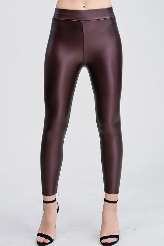 Premium Fleece Faux Leather Leggings
