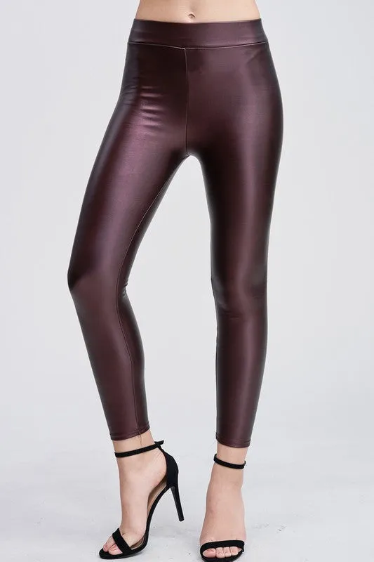 Premium Fleece Faux Leather Leggings