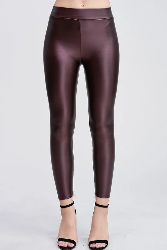 Premium Fleece Faux Leather Leggings