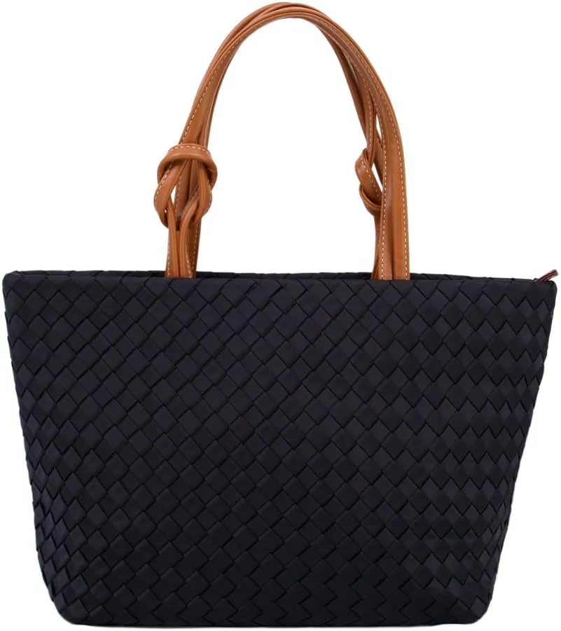 Premium Interlace Braided Tote Bag Handbag
