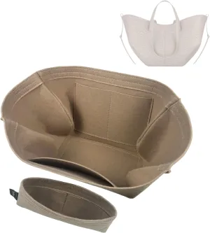 Premium Purse Organizer compatible with Cyme Bag Organizer - Handmade Tote Bag Insert 2mm Felt, Perfect Fit for Mini/Large Tote, Snug Sturdy (Camel, For Large Cym*)