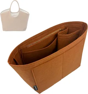 Premium Purse Organizer compatible with Ivy Leather Tote Organizer Insert - Handmade Oval Shaped 2mm Thick Felt Liner, Perfect fit, Tote S/L Bag Organizer (Azure Blue, For Large Ivy Tote)