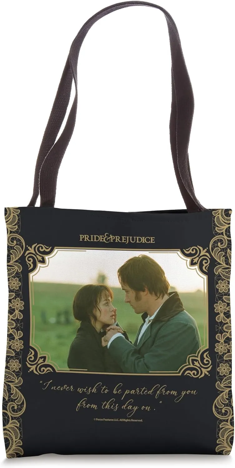 Pride & Prejudice I Never Wish To Be Parted From You Tote Bag