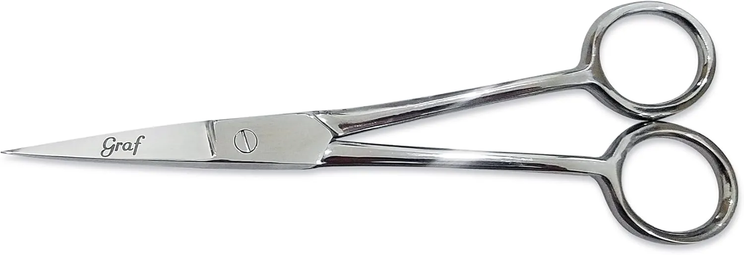 Professional 6" Inch Double-Curved Machine Stainless Steel Embroidery Scissors