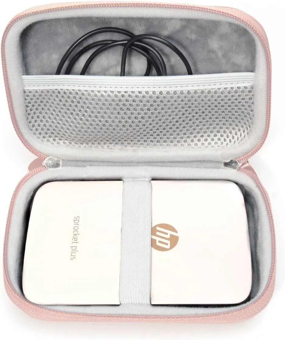 Protective Case for HP Sprocket Select, Sprocket Plus Instant Photo Printer, Kodak Mini 2 / Mini Shot Portable Mobile Printer Camera Protective Pouch Box, Rose Gold