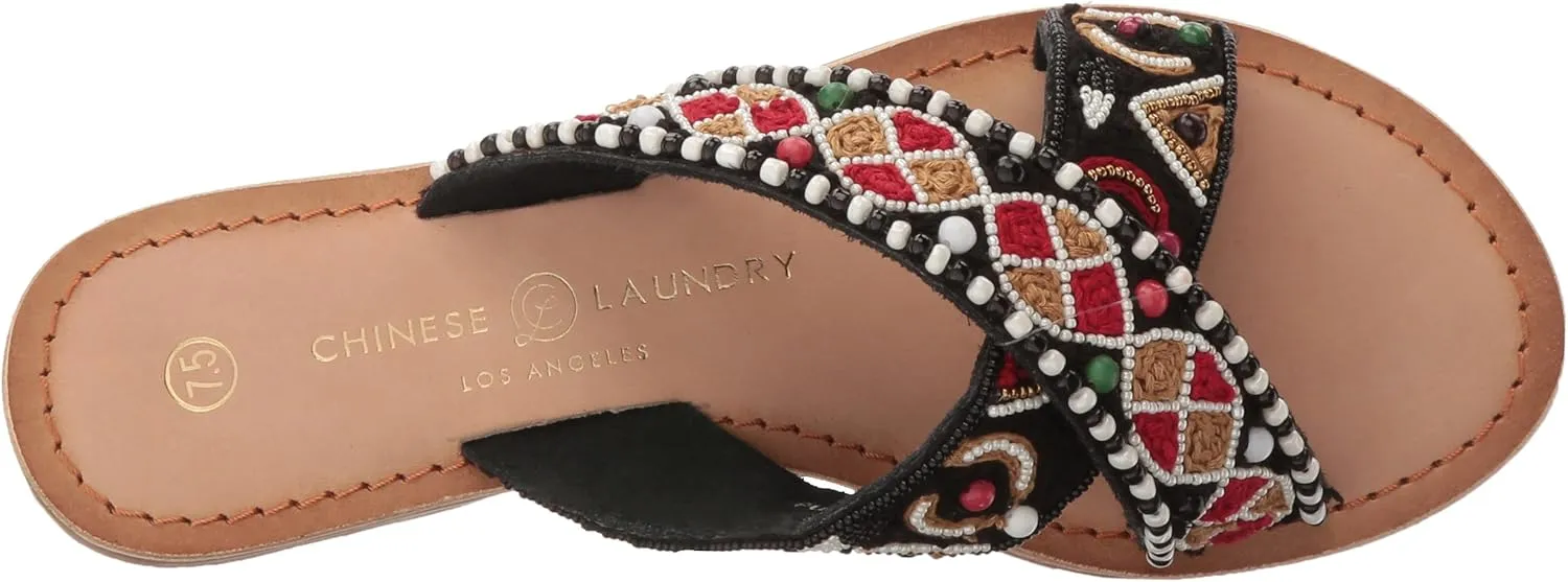 Purfect Beaded Slide Sandal