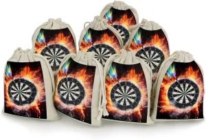 QMNRTK Dart Board 8 PCS Muslin Bags with Drawstring Sachet Bags Empty Small Cotton Drawstring Bag Muslin Reusable & Washable Cotton Bag for Herb Spice Candy Soap Jewelry Wedding Gift Pouches