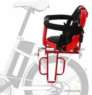 Rear Child Bike Seat, Back Mount Child Bike Seat Attachment for Adult Bike with Thick Backrest, Safety Belt, Footrest Brackets for Children 2~6 Years