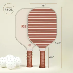 Recess Premium Pickleball Paddle - Strong & Durable Fiberglass Surface, Lightweight, Honeycomb Core & Comfort Grip Handles - Tournament or Casual Play, USAPA Approved