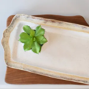 Rectangle Tray with Handles Cottonwood