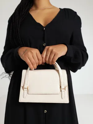 Rectangualr Mini Satchel With Buckle Detail