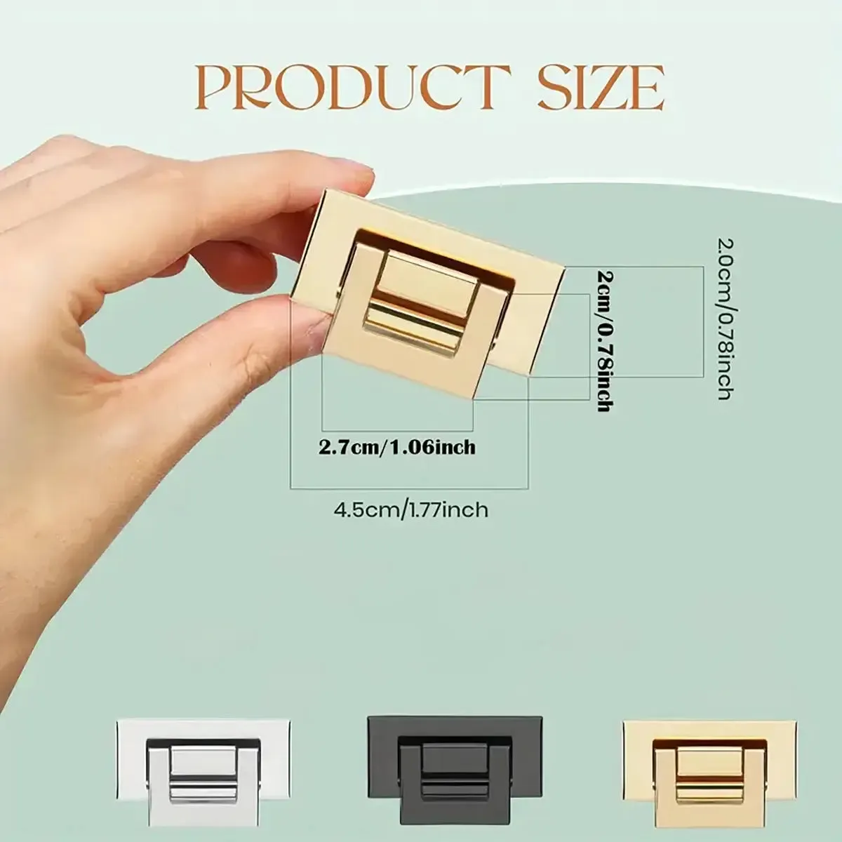Rectangular Bag Clasp Lock