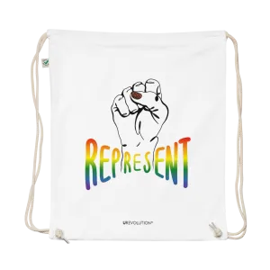 Represent Pride Eco-Friendly Cotton Drawstring Backpacks