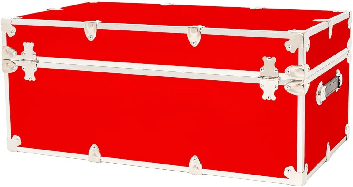 Rhino Trunk & Case Camp & College Trunk with Removable Wheels 30"x17"x13" (Red)