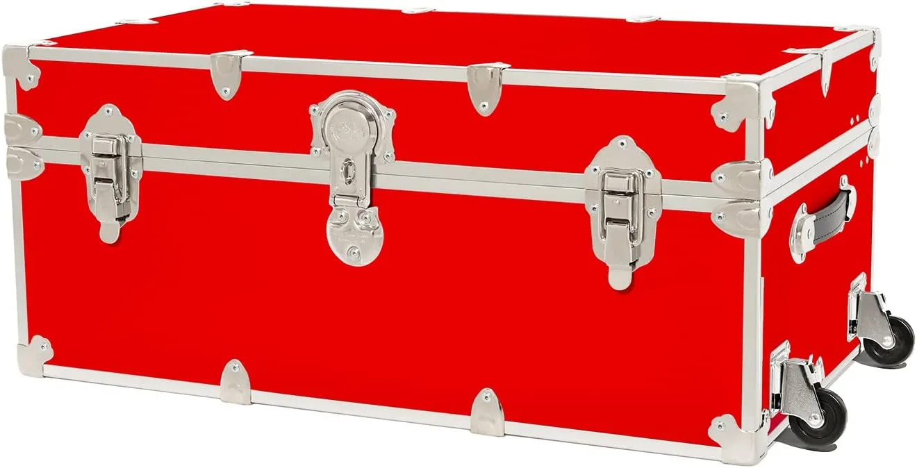 Rhino Trunk & Case Camp & College Trunk with Removable Wheels 30"x17"x13" (Red)