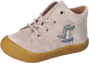 RICOSTA Kally Girls' Boys' Low-Top Trainers, Running Shoes, Loose Insole, Terracare, gravel crocodile 650, 23 EU