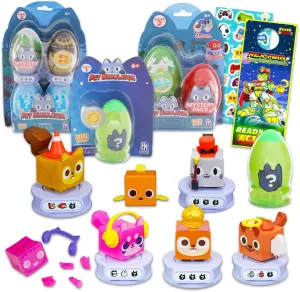 Roblox Pet Simulator Blind Bag Mini Figure Set - 7 Pack Series 2 Mystery Toy Bundle of Random Collectible Pets with a 3 DLC Codes | Party Favors