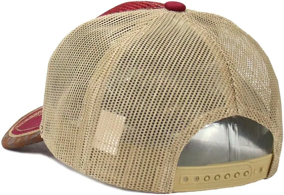 Rooster Straw Cap Mexico Western Style Embroidery Trucker Mesh Snapback Curved Bill Baseball Cap
