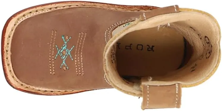 ROPER Infant Boys Arrow Feather Embroidery Square Toe Casual Boots Ankle - Brown