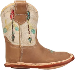 ROPER Infant Boys Arrow Feather Embroidery Square Toe Casual Boots Ankle - Brown