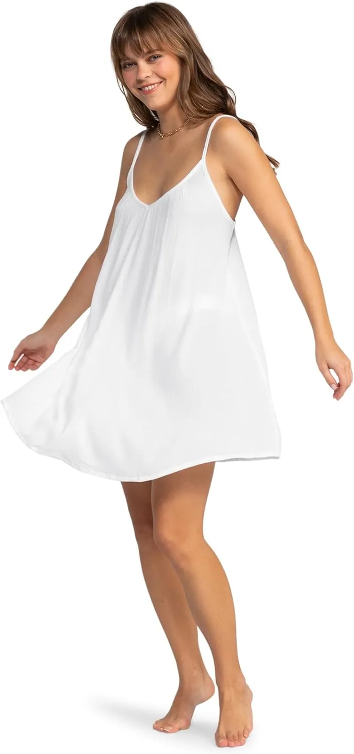 Roxy Women's Summer Casual Sundress Cover-up, Sleeveless Mini Dress for Beach, Pool, and Resort Wear