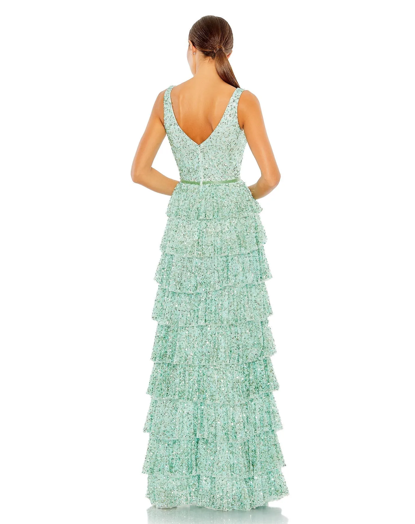 Ruffle Tiered Sleeve Gown | Mac Duggal 5627