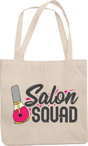 Salon Squad. Cute Reusable Tote Bag for Nail Technician or Women