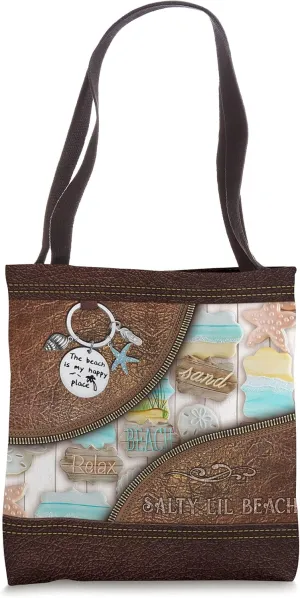 Salty Lil' Beach Leather Effect Tote Bag