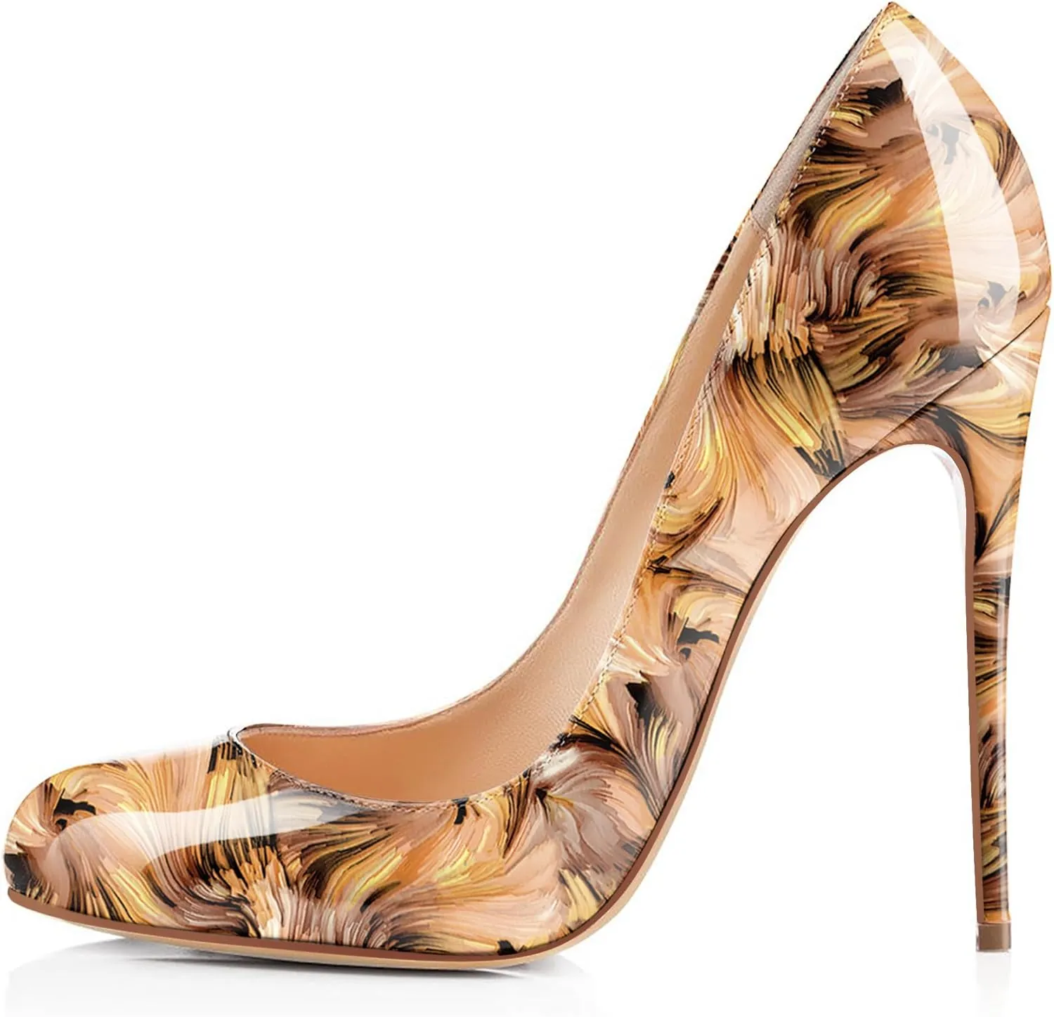 SAMMITOP Women's Classic Round Toe High Heels Dress Pumps