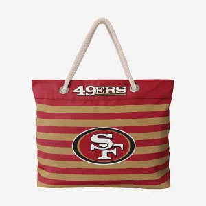 San Francisco 49ers Nautical Stripe Tote Bag