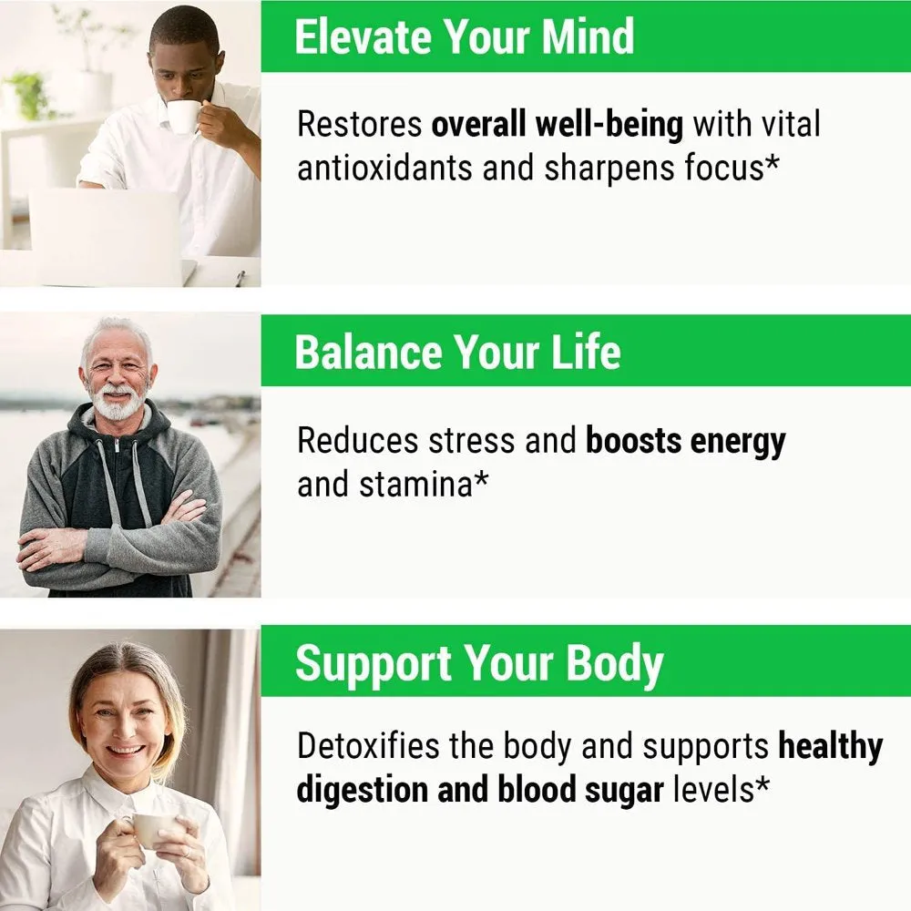 Sayan Siberian Chaga Mushroom Extract  Shilajit, 90 Vegan Capsules Supplement & Chaga Tea 20 Bags