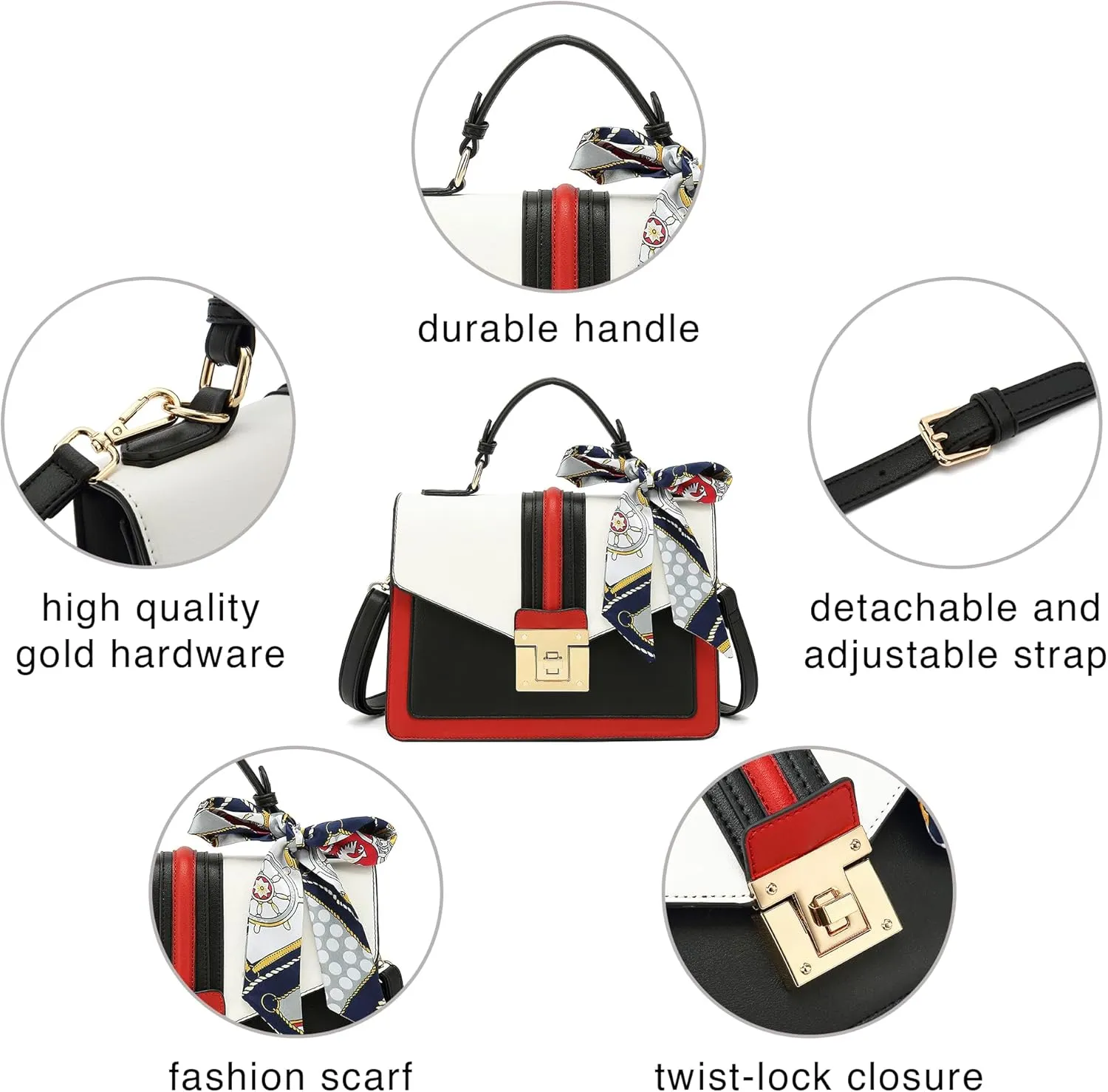 Scarleton Women's White Satchel Handbag H2065