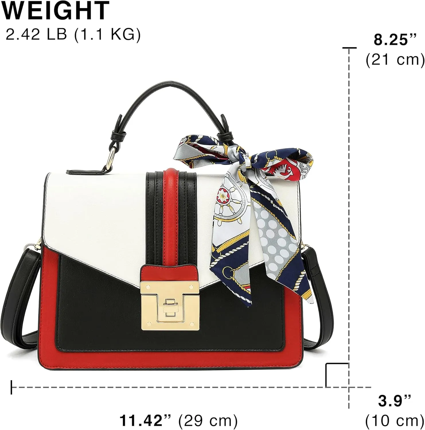 Scarleton Women's White Satchel Handbag H2065
