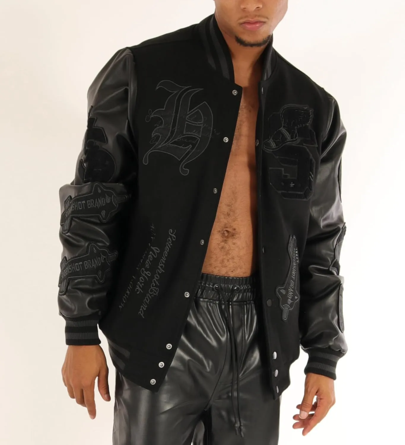 SCREENSHOT VARSITY JACKET 3202 Mens Streetwear Urban Padding Quilted Linning Heavy Fashion Jacket