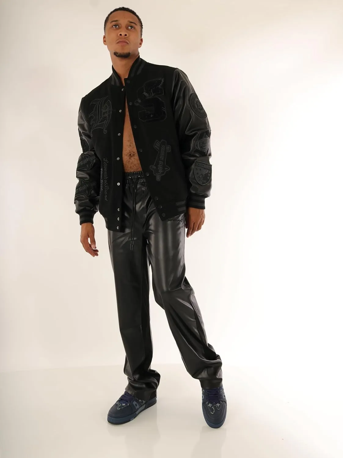 SCREENSHOT VARSITY JACKET 3202 Mens Streetwear Urban Padding Quilted Linning Heavy Fashion Jacket