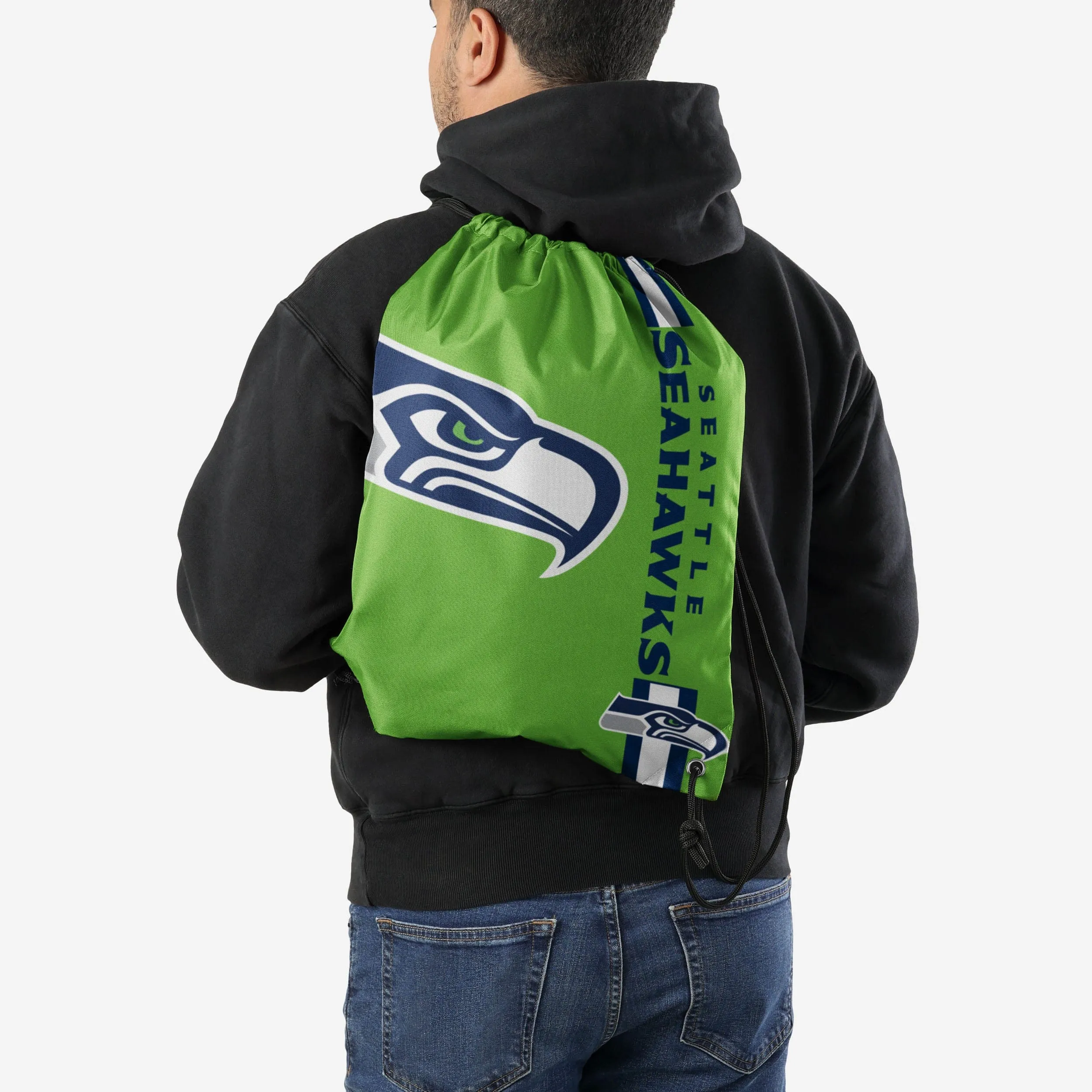 Seattle Seahawks Green Alternate Color Big Logo Drawstring Backpack