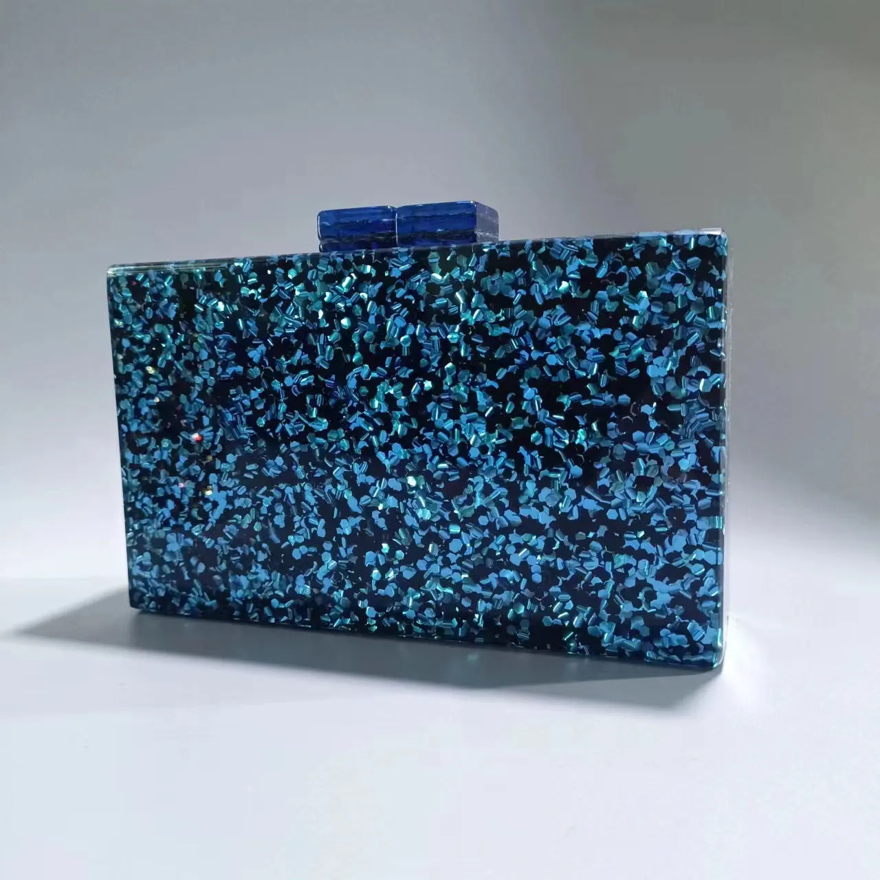 Sequined Acrylic Clutch Bag by Denise